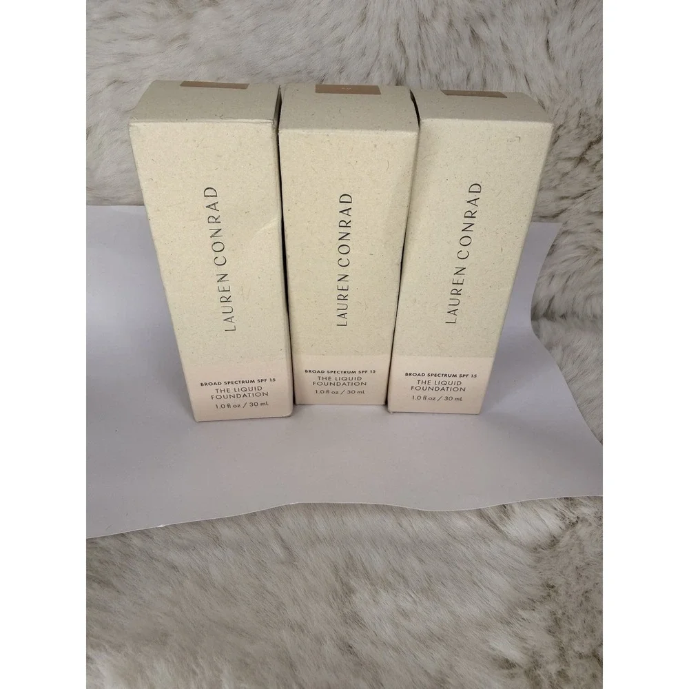 Lot of 3 Lauren Conrad The Liquid Foundation‎ SPF 15 New Sealed Shades 6.0 & 7.0